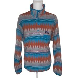 Patagonia Synchilla Snap-T Pullover Fleece Jacket Laughing Waters Print